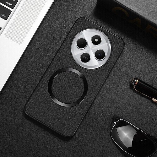 For Xiaomi Redmi 14C, Luxury Hybrid Cloth - Textured Magnetic Soft Case Cover - Picture 13 of 18