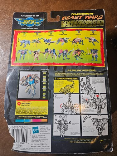 2 Transformers Beast Wars Transmetals Deluxe Rattrap (Sealed) & Prowl Loose RARE - Picture 16 of 17