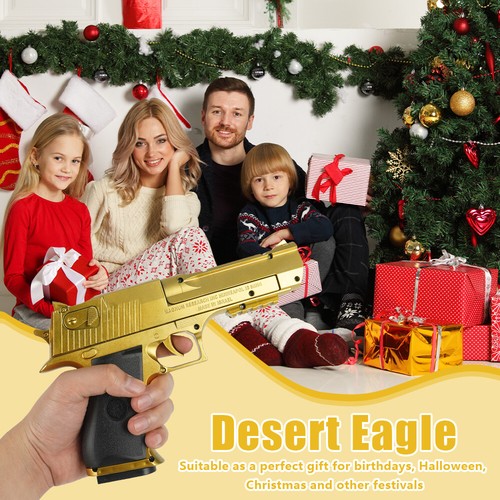 Soft Foam Bullet Gun mit Kugeln, Kinder Pistole Spielzeug mit 2 Magazine Gold - Bild 20 von 24