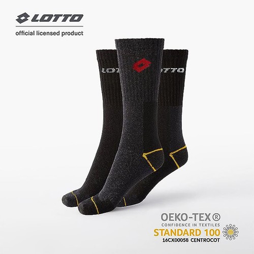 Calze Lotto antinfortunistiche trekking 3 Paia da Lavoro Cotone Rinforzati - Picture 5 of 12