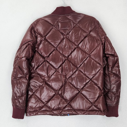 J Crew Jacket Womens Extra Small Burgundy Quilted Down Puffer Bomber Collection - Picture 13 of 14
