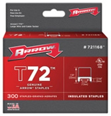 Arrow Fastener 721168HW T72 Series 15 ga. Wide Crown Insulated Staples 3/4 L in.