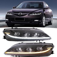 VLAND LED DRL Projector Headlights Fit For Mazda 6 2003-2008 Assembly Left＆Right