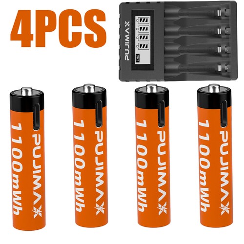 LOTE DE PILAS Y CARGADOR AA recargables de iones de litio AA de 3500 mWh de 1,5 V ~ - Imagen 30 de 41