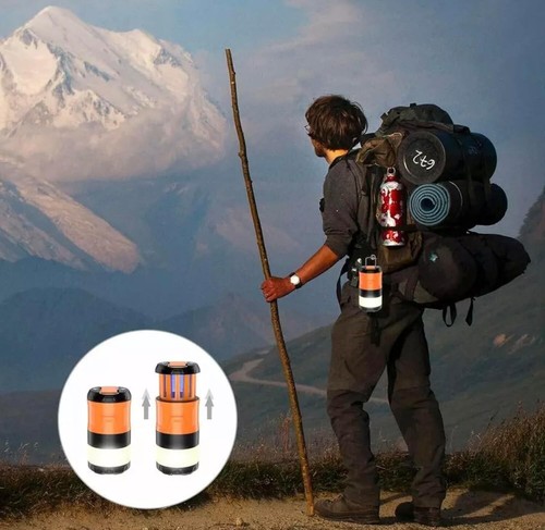 3-in-1 Camping Licht Bug Zapper Laterne USB Wiederaufladbar für Zelt Wandern Angeln - Bild 4 von 7