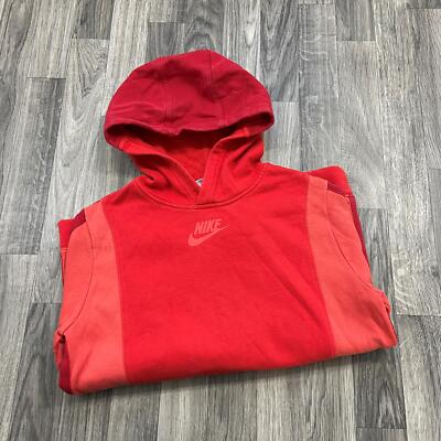 red nike graphic hoodie