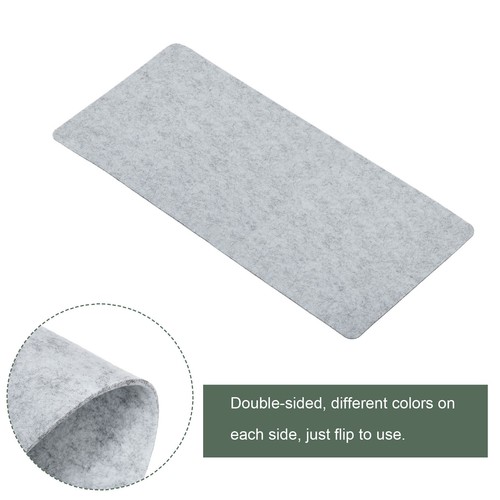 Desk Mat Protector Felt Laptop Pad Writing Mat Light Gray 27.56x12.99 Inch - Photo 6/6