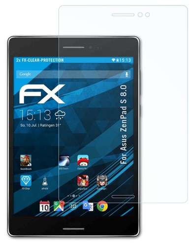 atFoliX 2x Película Protectora para Asus ZenPad S 8.0 transparente - Imagen 3 de 9