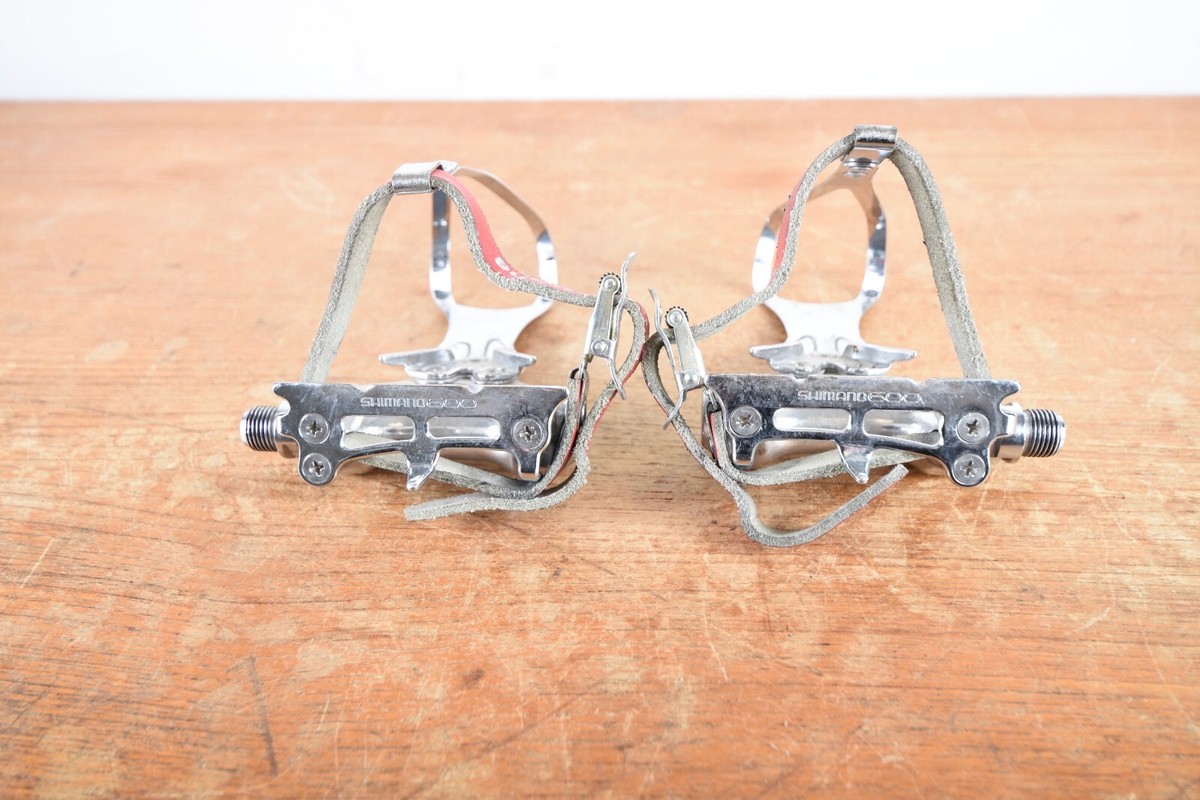 Vintage Shimano Pedals 600 Tri Color Ultegra PD-6207 3 Bolt