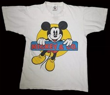 Vintage Mickey Mouse Mens Shirt Medium Single Stitch Disneyland Made In The USA