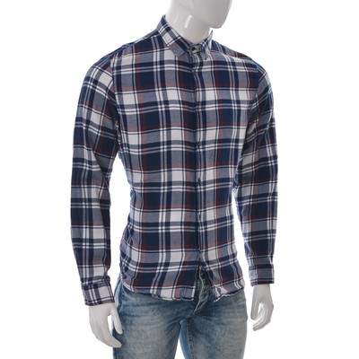 Angelo Litrico para hombres camisa a cuadros botones manga larga Ropa de  Trabajo Tallas L/41-42 | eBay