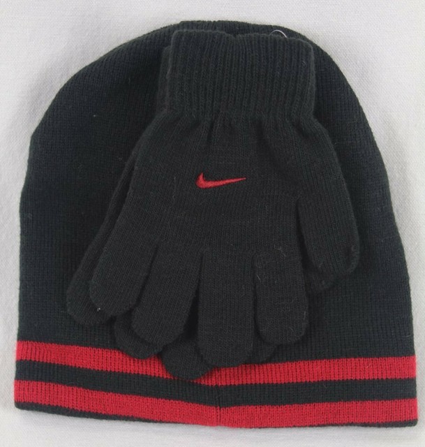 Nike Kids Beanie Hat Gloves Set Size 8 