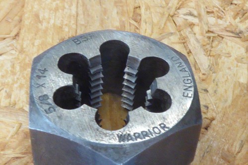 WARRIOR 5/8 X 14 BSF Die nut 1 5/16" across flats made in England - Picture 2 of 5