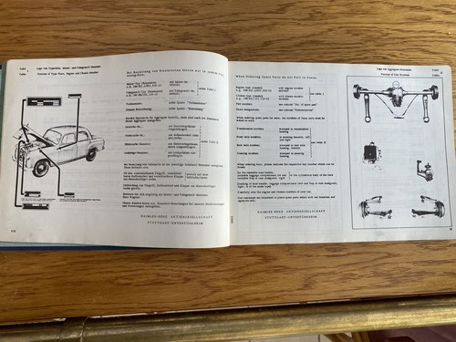 Mercedes Dealership Parts Catalog 1959 190D 10 008 / 190Db 10 015 Body & Engine - Picture 3 of 8
