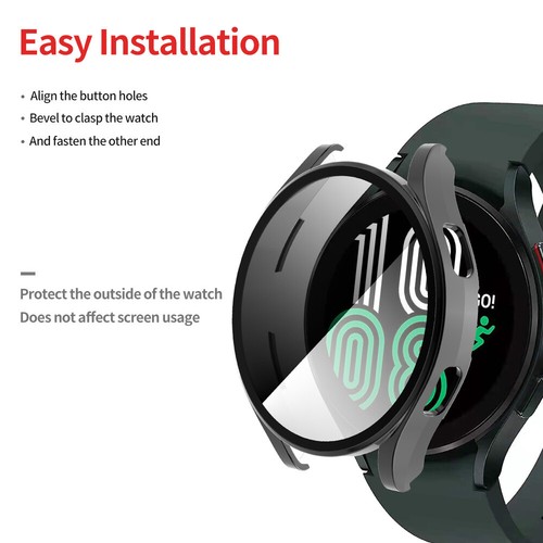 Funda protectora de pantalla de vidrio para PC para Samsung Galaxy Watch 4 5 6 7 FE 40/44mm - Imagen 8 de 20