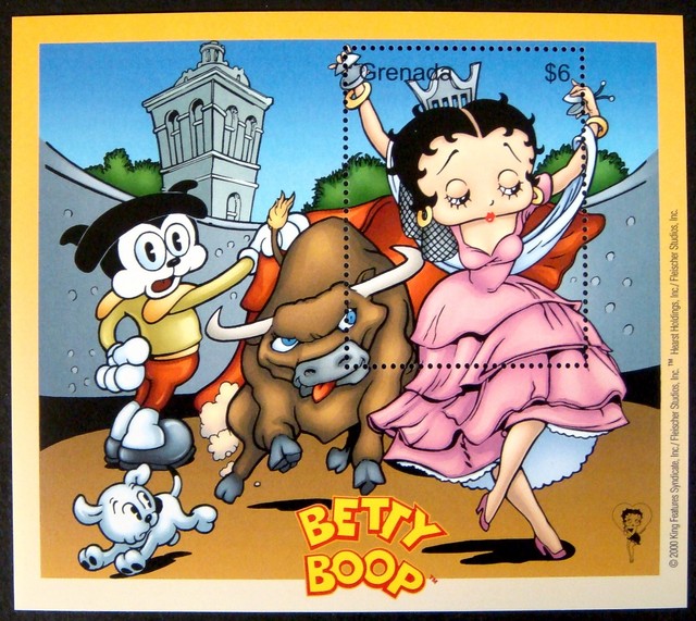 2000 MNH GUYANA BETTY BOOP STAMPS SOUVENIR SHEET BETTY IN A SEASHELL CARTOON