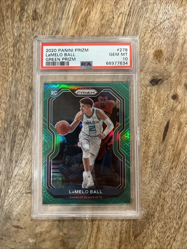 2020 Panini Prizm Lamelo Ball Rookie RC #278 PSA 10 Green Prizm  Hornets