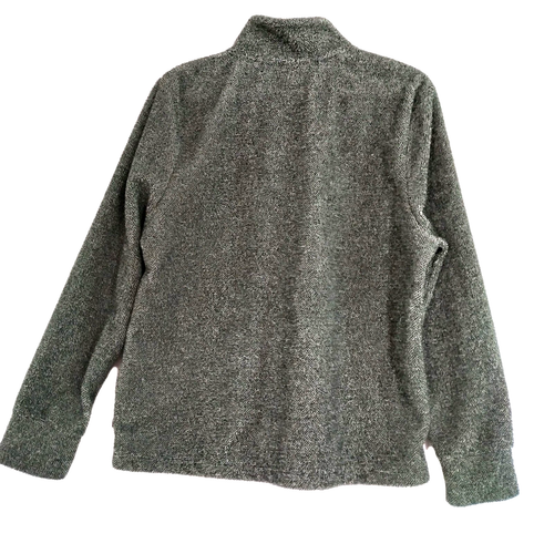 Eddie Bauer Sweater Womens Large Green Fleece Pullover Long Sleeve ¼ Button Up - Picture 2 of 12