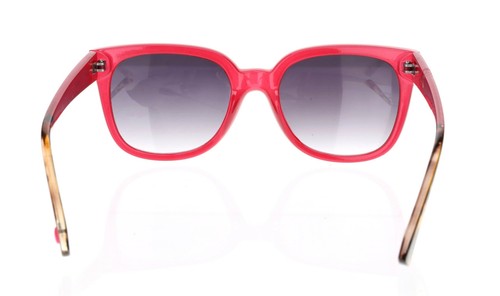 Betsey Johnson 257118 Womens Gradient Square Sunglasses Red/Gray - Picture 4 of 4