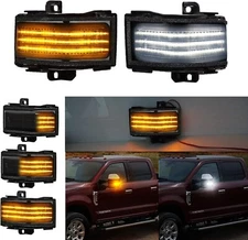 Smoked LED Side Mirror Light For 2017-2023 Ford Super Duty F250/F350/F450/F550