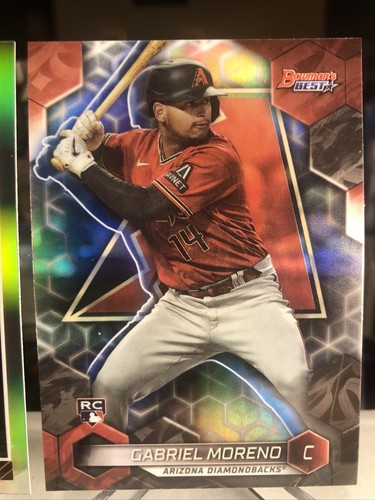 Gabriel Moreno 2023 Bowman's Best Chrome Refractor Diamondbacks Rookie RC LOT/3 - Picture 2 of 5