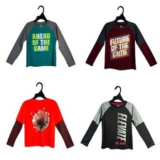 Athletic Works Boys Long Sleeve Graphic Pullo...