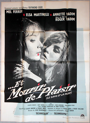 Plakat ET MOURIR DE PLAISIR Roger Vadim Elsa Martinelli Mel Ferrer 120x160cm