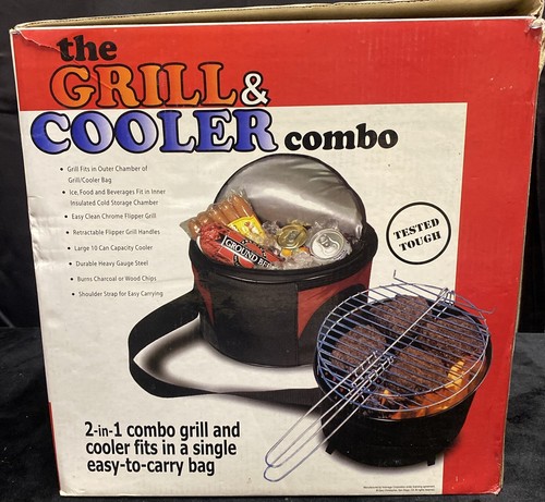 THE GRILL & COOLER COMBO 2-IN-1 CHILL OUT AND GRILL OUT - NEW IN BOX
