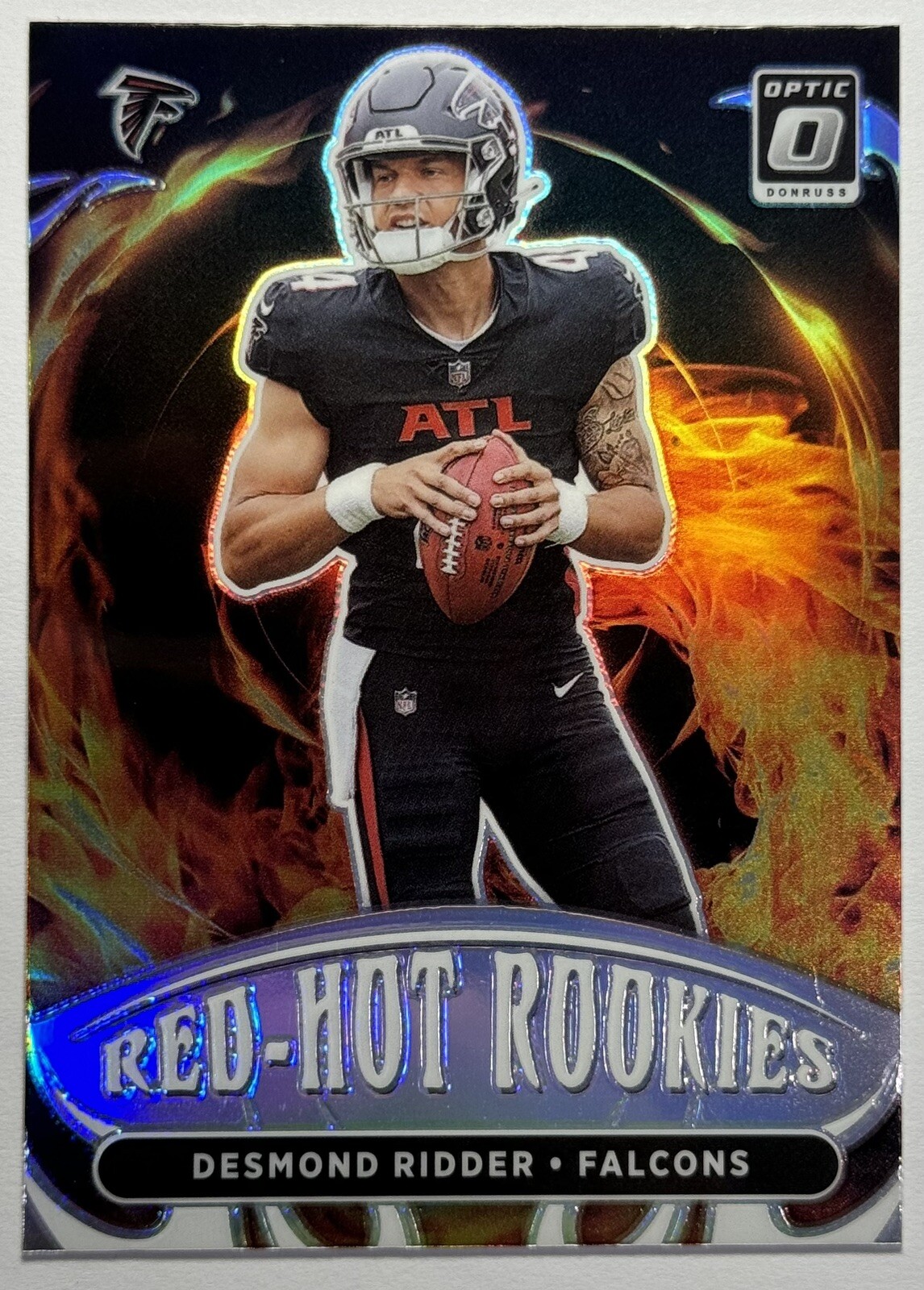 2022 Panini Donruss Optic Desmond Ridder Red Hot Rookies RC #RHR-2 Falcons