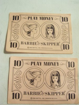 barbie play money