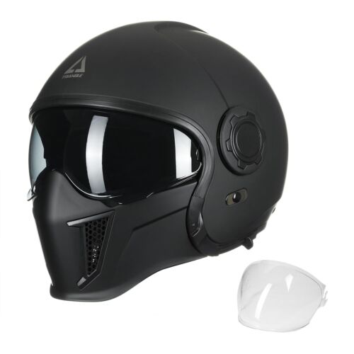 TRIANGLE Motorcycle Helmet Full Face 3/4 Open Face Helmet Dual Visor SZ XXL NEW