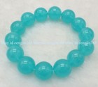 Huge 12mm Green Jade Round Gemstone Beads Necklace 18'' AAA