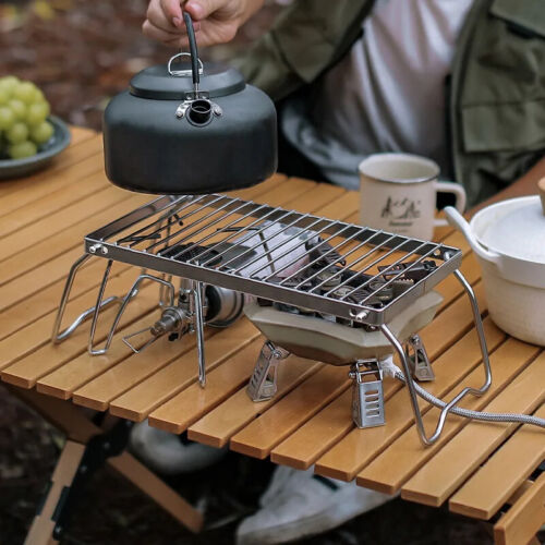 Outdoor Camping Stainless Steel Stove Holder Portable Foldable Mini Kitchen New