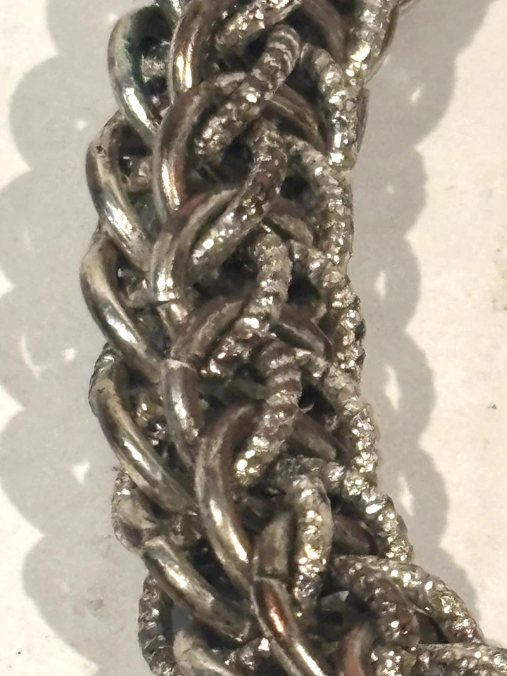 Hermosa pulsera de eslabones de cadena de trigo de latón envejecido de 7" de grosor Vera Wang Foto 4 de 4