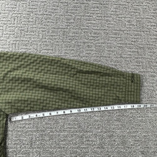 Columbia Shirt Medium M Green Plaid Button Down Long Sleeve Top Pocket Mens - Picture 12 of 14