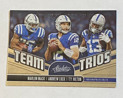 2019 Panini Absolute Team Trios #TT-IC Mack, Luck, Hilton Indianapolis Colts