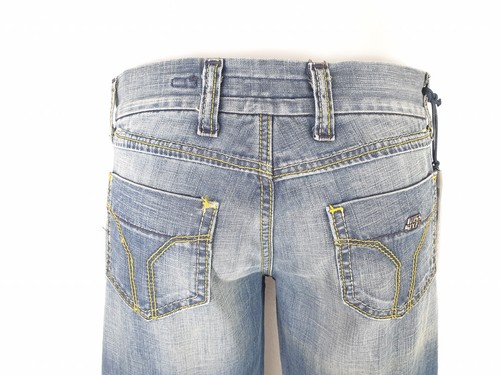 K79) MISS SIXTY vintage women's jeans HALLE size 24 wide leg blue New - Picture 4 of 6