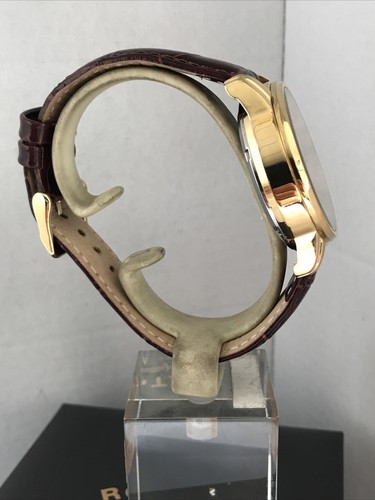 Orologio Uomo Rotante Automatico Scheletro Meccanico Cinturino Pelle Marrone GS03862/01 - Foto 4 di 12