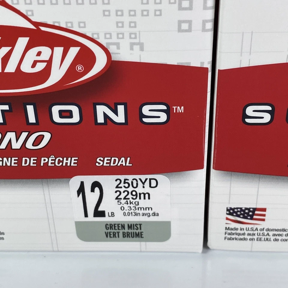 Línea de pesca Berkley Solutions mono spin 12# 250 yardas niebla verde ***NUEVA*** Foto 3 de 4