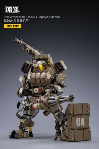 JOYTOY JT1965 Iron Wrecker 04 Heavy Firepower Mecha 9" Robot & Pilot 1/25 Figure - Picture 2 of 9