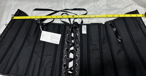 NWT “Miss Talk” Sz Large Corset, Under-bust, Black, Tight lacing, Waist training - Picture 6 of 11