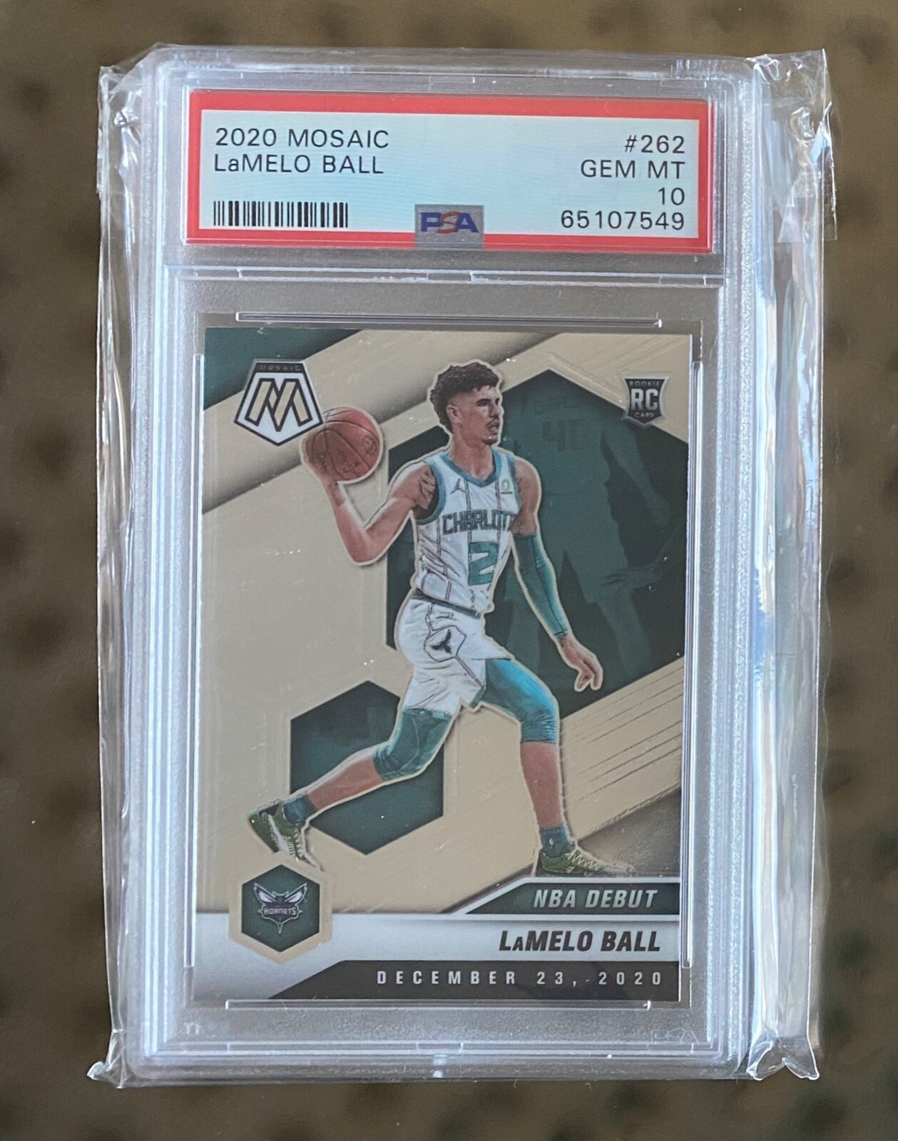 2020 Panini Mosaic *NBA DEBUT* LaMelo Ball *ROOKIE* PSA 10 GEM MINT!