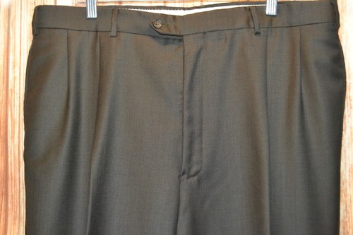Stafford Executive Men Dark Gray Wool 2 Front Button Suit Sz 46R Wst 40x27 - Picture 16 of 21