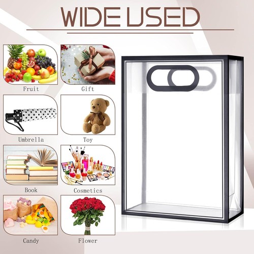Clear PVC Gift Bags with Handles Transparent Plastic Gift Bag 20 Pcs - Picture 4 of 11