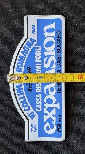 ADESIVO ORIGINALE /Old Sticker RALLY 10° COLLINE di ROMAGNA 1980 VERY RARE - Foto 3 di 3