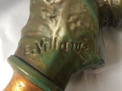 ART NOUVEAU EMMANUEL VILLANIS SCULPTURE BUST - GREAT CONDITION - Picture 10 of 10
