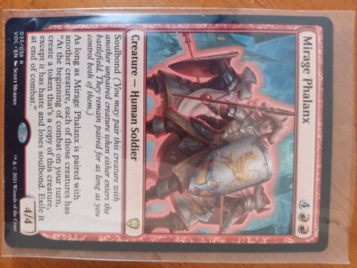 Mirage Phalanx Magic The Gathering Crimson Vow Commander 35 RARE Human Red - Bild 2 von 2