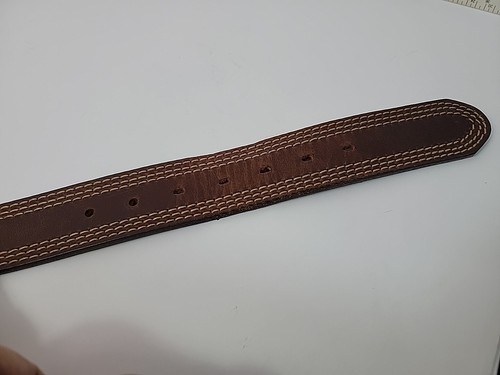 Carhartt Brown Top Grain Leather English Bridle Belt - Men's Size 42 - Picture 4 of 12