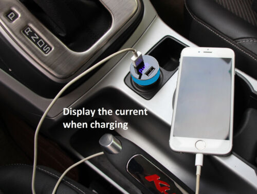 2 Port Car Charger Adapter LED Display Dual USB Universal charge for All Device - Picture 7 of 15