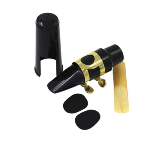 Altsaxophon Mundstück Kit mit Blattschraube Blatt Kunststoff Kappe Polster Polster E5V2 - Bild 2 von 12